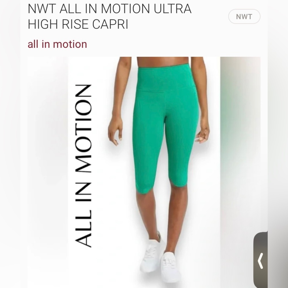 NWT All IN Motion Ultra High Rise Capri.